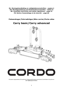 Bedienungsanleitung Cordo Carry Basic Fahrradträger
