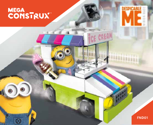 Handleiding Mega Construx set FND01 Despicable Me 3 Ice cream truck joyride