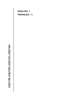 Mode d’emploi Philips HQ7363 Rasoir électrique