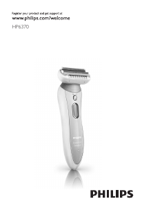 Kullanım kılavuzu Philips HP6370 Double Contour Ladyshave Sensitive Tıraş makinesi