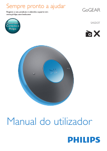 Manual Philips SA5DOT02ONS GoGear Leitor Mp3