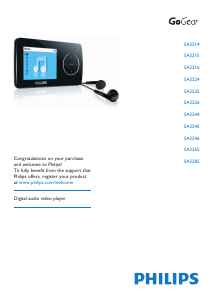 Manual Philips SA3225 GoGear Mp3 Player
