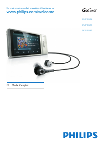 Mode d’emploi Philips SA2MUS16S GoGear Lecteur Mp3