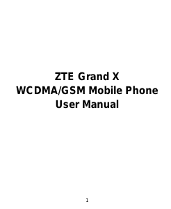 Manual ZTE Grand X In Mobile Phone