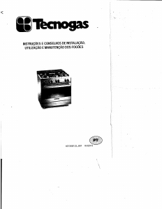 Manual Tecnogas CFP 800 Fogão