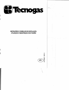 Manual Tecnogas CFP 910 Preto Fogão