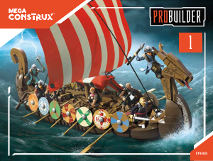 Manual de uso Mega Construx set FPH88 Probuilder Viking longship raid