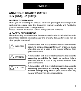 Manual Orient UY07001D Sports Watch