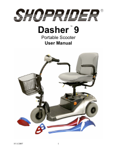 Manual Shoprider Dasher 9 Mobility Scooter