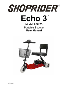 Manual Shoprider Echo 3 Mobility Scooter