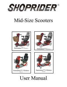 Manual Shoprider Sunrunner 3 Deluxe Mobility Scooter