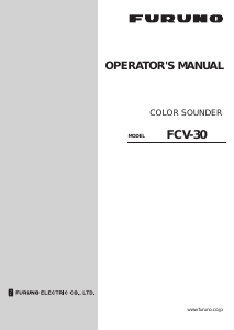 Manual Furuno FCV-30 Fishfinder