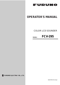 Manual Furuno FCV-295 Fishfinder