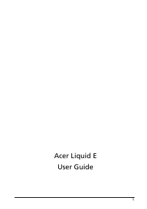 Manual Acer Liquid E Mobile Phone