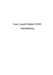 Handleiding Acer Liquid Gallant E350 Mobiele telefoon