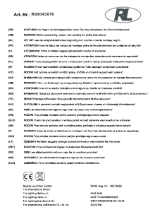 Manuale Reality R80051007 Bastia Lampada