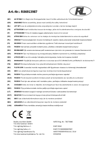 Instrukcja Reality R86916187 Paris Lampa