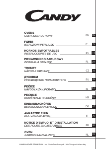 Bedienungsanleitung Candy FCXE 825VX Backofen