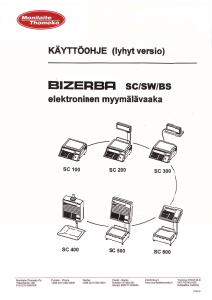 Käyttöohje Bizerba SC 400 Teollisuusvaaka