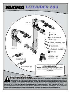 Handleiding Yakima LiteRider 3 Fietsendrager