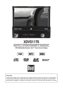 Manual Dual XDVD1170 Car Radio