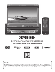 Bruksanvisning Dual XDVD8183N Bilradio
