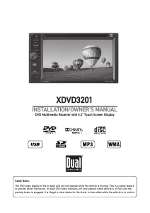 Bruksanvisning Dual XDVD3201 Bilradio