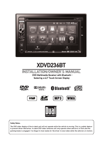 Bruksanvisning Dual XDVD236BT Bilradio