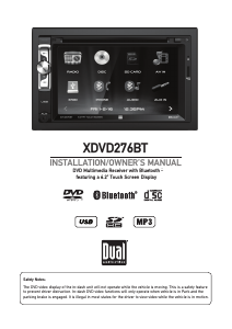 Manual Dual XDVD276BT Car Radio