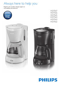 Manual Philips HD7564 Coffee Machine