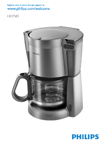 Bedienungsanleitung Philips HD7583 Kaffeemaschine