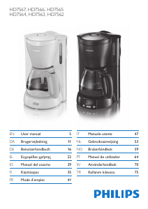 Manual de uso Philips HD7563 Máquina de café