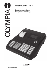 Bedienungsanleitung Olympia CM 942 Registrierkasse