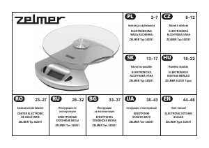 Посібник Zelmer 34Z051 Кухонні ваги
