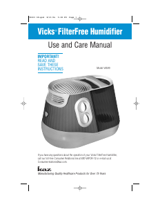 Manual de uso Vicks V4500 Humidificador