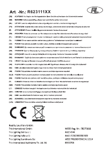 Instrukcja Reality R62341106 Dukat Lampa