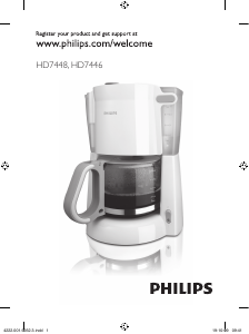 Manual Philips HD7446 Máquina de café