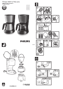 Manual de uso Philips HD7461 Máquina de café