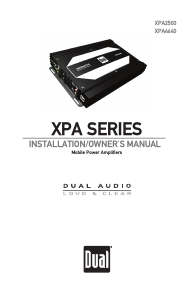 Handleiding Dual XPA2500 Autoversterker