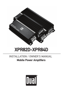 Bruksanvisning Dual XPR84D Bilförstärkare