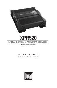 Handleiding Dual XPR520 Autoversterker