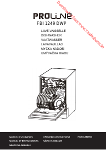 Mode d’emploi Proline FBI 1249 DWP Lave-vaisselle
