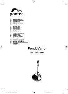 Priručnik Pontec PondoVario 1000 Pumpa za fontanu