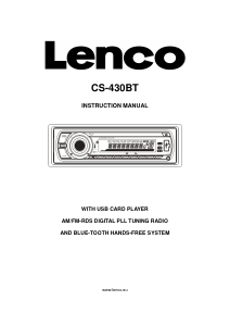 Bedienungsanleitung Lenco CS-430 BT Autoradio