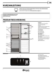 Bedienungsanleitung Bauknecht KGE 332 A++ IN Kühl-gefrierkombination