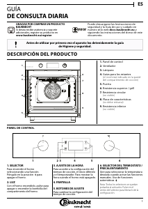 Manual de uso Bauknecht BAK3 KN8V IN Horno
