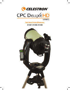 Bruksanvisning Celestron CPC Deluxe 1100 HD Computerized Teleskop