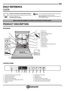 Manual Bauknecht BKCIC 3C26 P Dishwasher