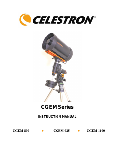 Bruksanvisning Celestron CGEM - 925 Computerized Teleskop