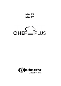 Bedienungsanleitung Bauknecht MW 47 SL Mikrowelle